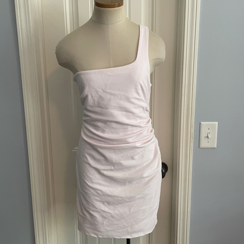 Lena Medium Pink One-Shoulder MINI Dress ~ Cocktail‎ Formal Wedding Guest Shower